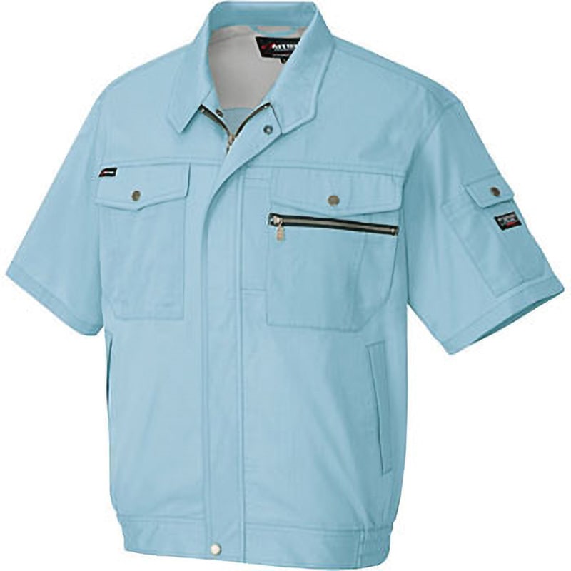 AZ3232 AZ-3232 アイトス スタンダード 半袖ブルゾン(春夏用) アイトス 帯電防止 サファイアブルー色 5L着丈72cm