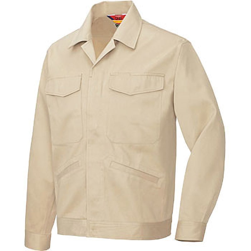 AZ660 AZ-660 ベーシックワーク 6070長袖ジャンパー(秋冬用) アイトス 名入れ可 綿100% ツイル アイボリー色 M着丈62cm