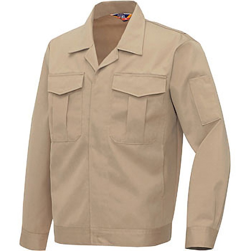 AZ630 AZ-630 ベーシックワーク 長袖ジャンパーB型(秋冬用) アイトス 名入れ可 帯電防止 ツイル ベージュ色 3L着丈69cm