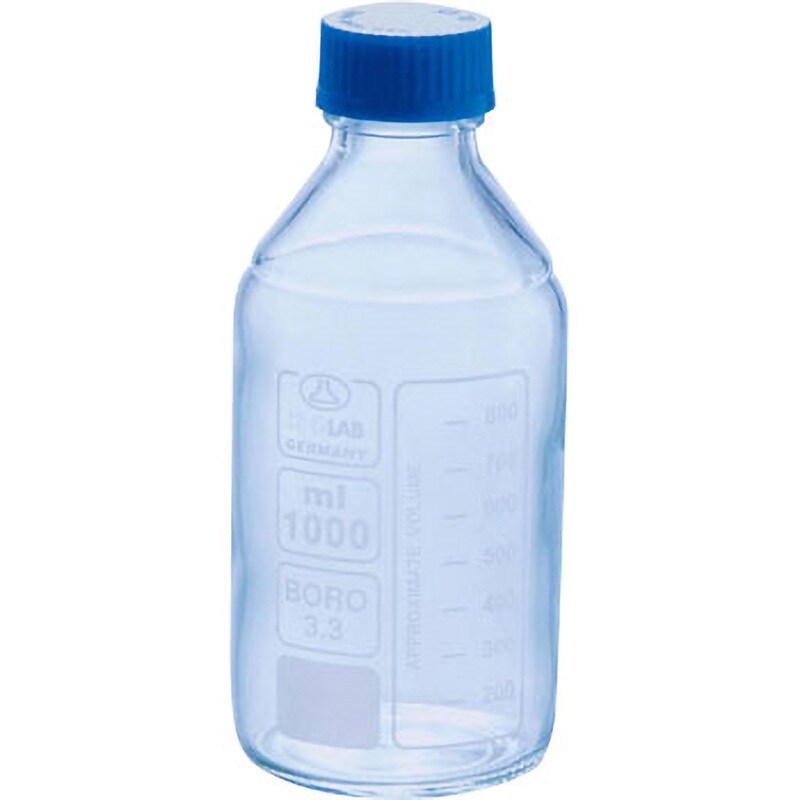 ねじ口瓶(青蓋付 ISOLAB) 宮原計量器 1000mL 1個 - 【通販 ねじ口瓶(青蓋付 ISOLAB) 宮原計量器 1000mL 1個 - 【通販