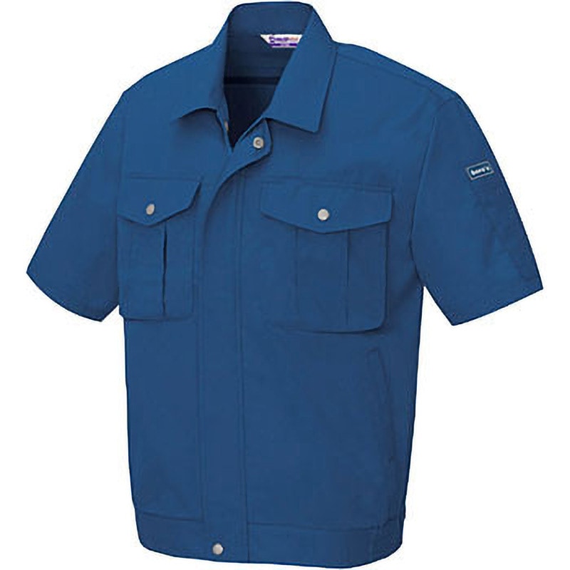 AZ591 AZ-591 ベストT/C 半袖ブルゾン(春夏用) アイトス 帯電防止 バーバリー ブルー色 3L着丈70cm 4,858円