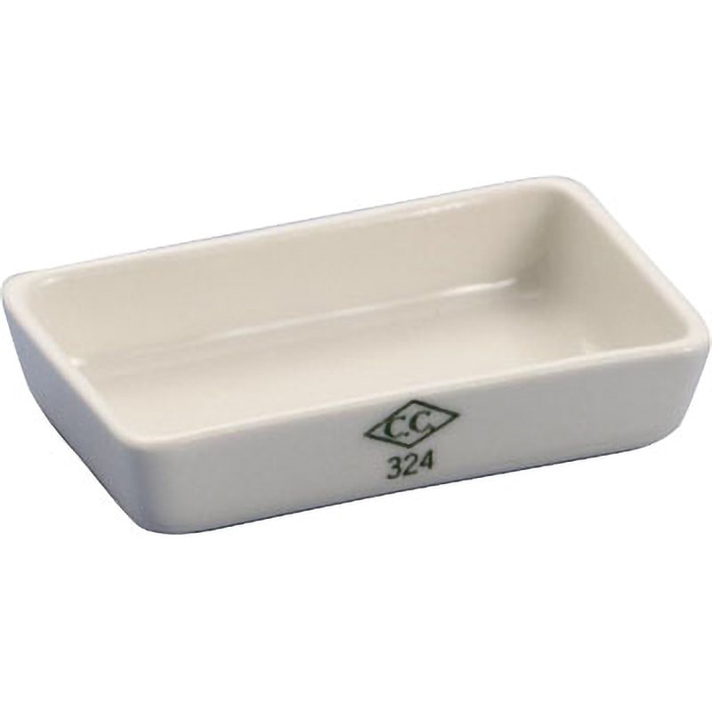 No.1 CW灰分測定用灰皿(角型) CC印(ニッカトー) 寸法50×30×10mm 1組(10個)