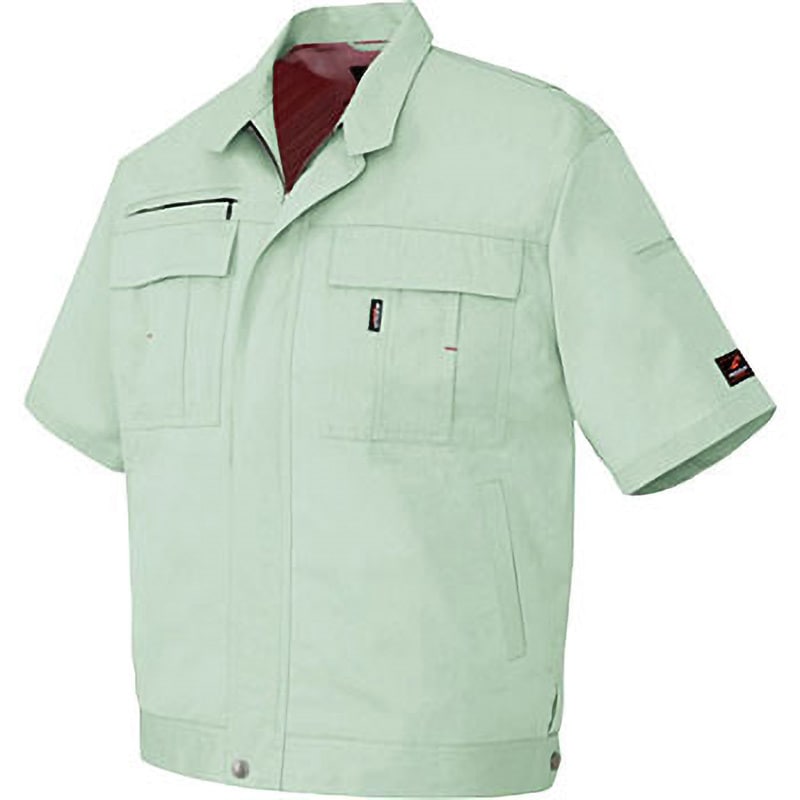 AZ5461 AZ-5461 着働楽 半袖ブルゾン(春夏用) アイトス 帯電防止 アースグリーン色 5L着丈73cm 5,698円