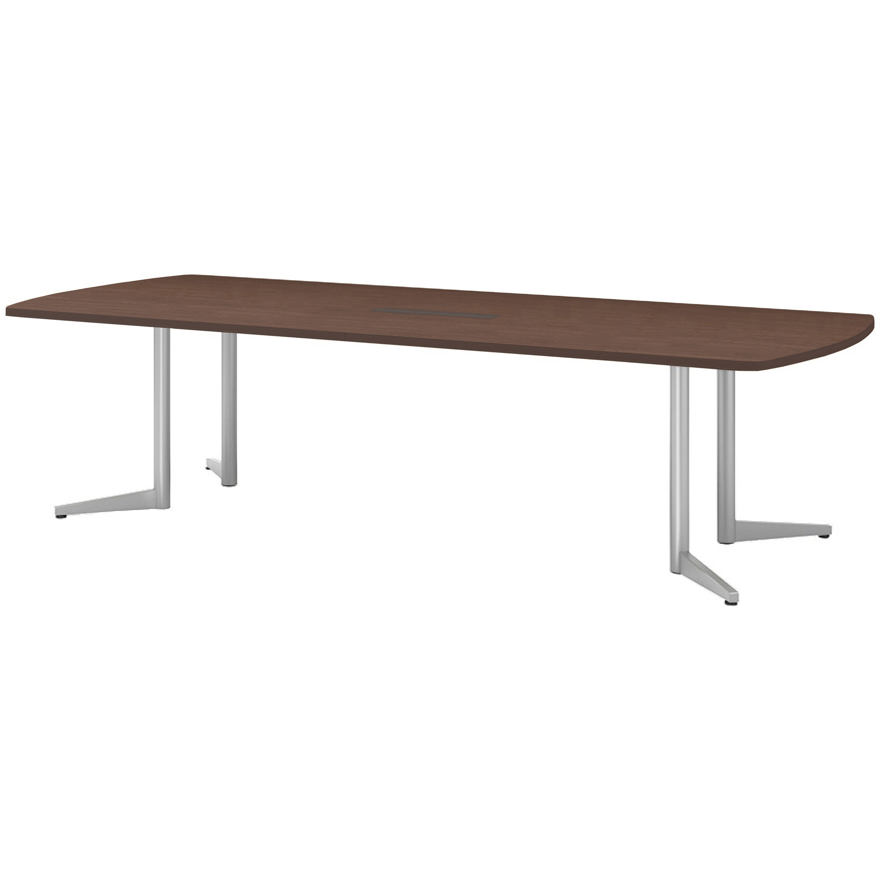 USV-S2412BW-WN ミーティングテーブル ニシキ工業 ワイヤリングBOXタイプ シルバー 高さ720mm幅2400mm奥行1200mm  USV-S2412BW-WN