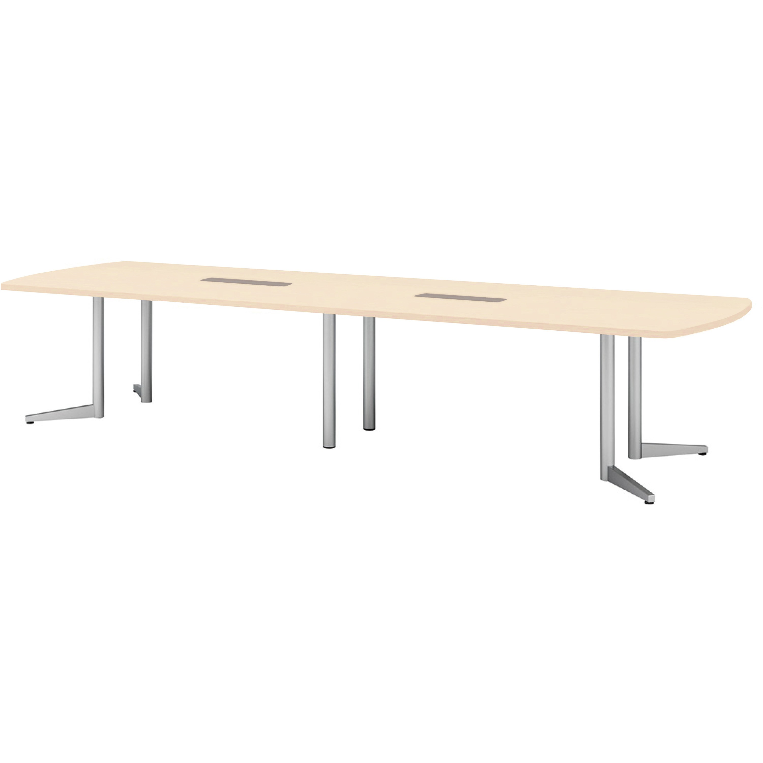 USV-S3612BW-LO ミーティングテーブル ニシキ工業 ワイヤリングBOXタイプ シルバー 高さ720mm幅3600mm奥行1200mm  USV-S3612BW-LO