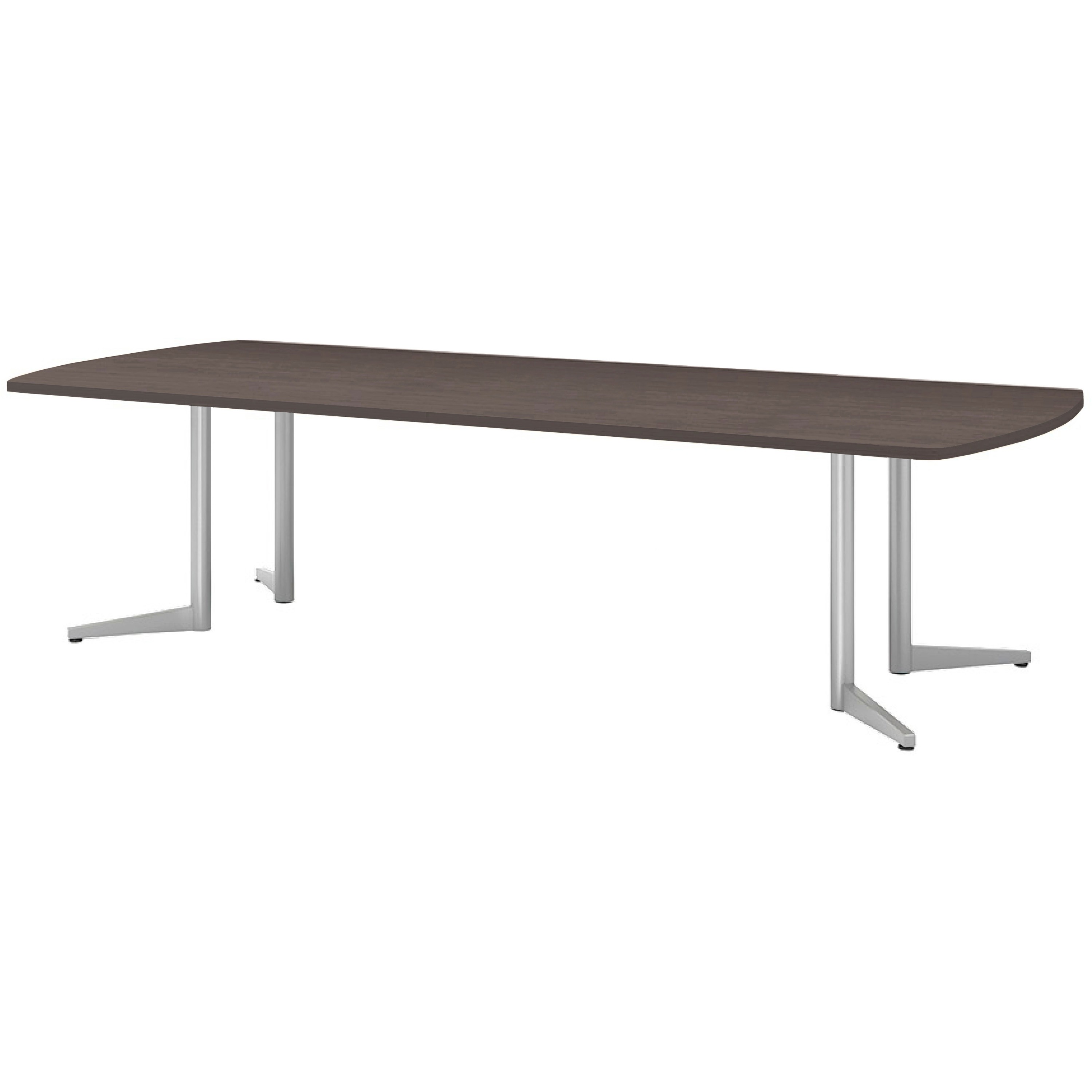 USV-S2412B-DW ミーティングテーブル ニシキ工業 スタンダードタイプ 組立式 ダークウッド色 シルバー  USV-S2412B-DW