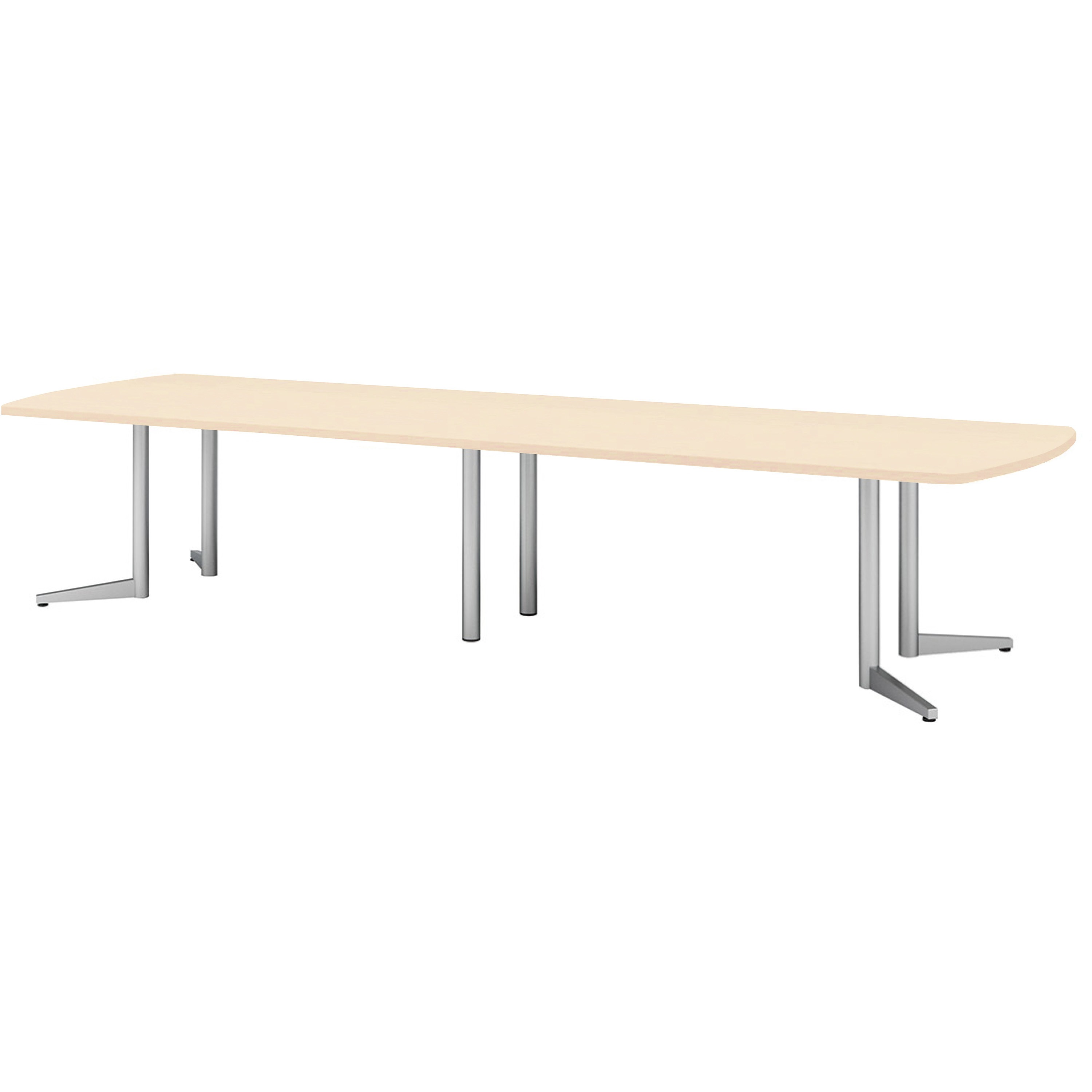 USV-S3612B-LO ミーティングテーブル ニシキ工業 スタンダードタイプ 組立式 ライトオーク色 シルバー  USV-S3612B-LO