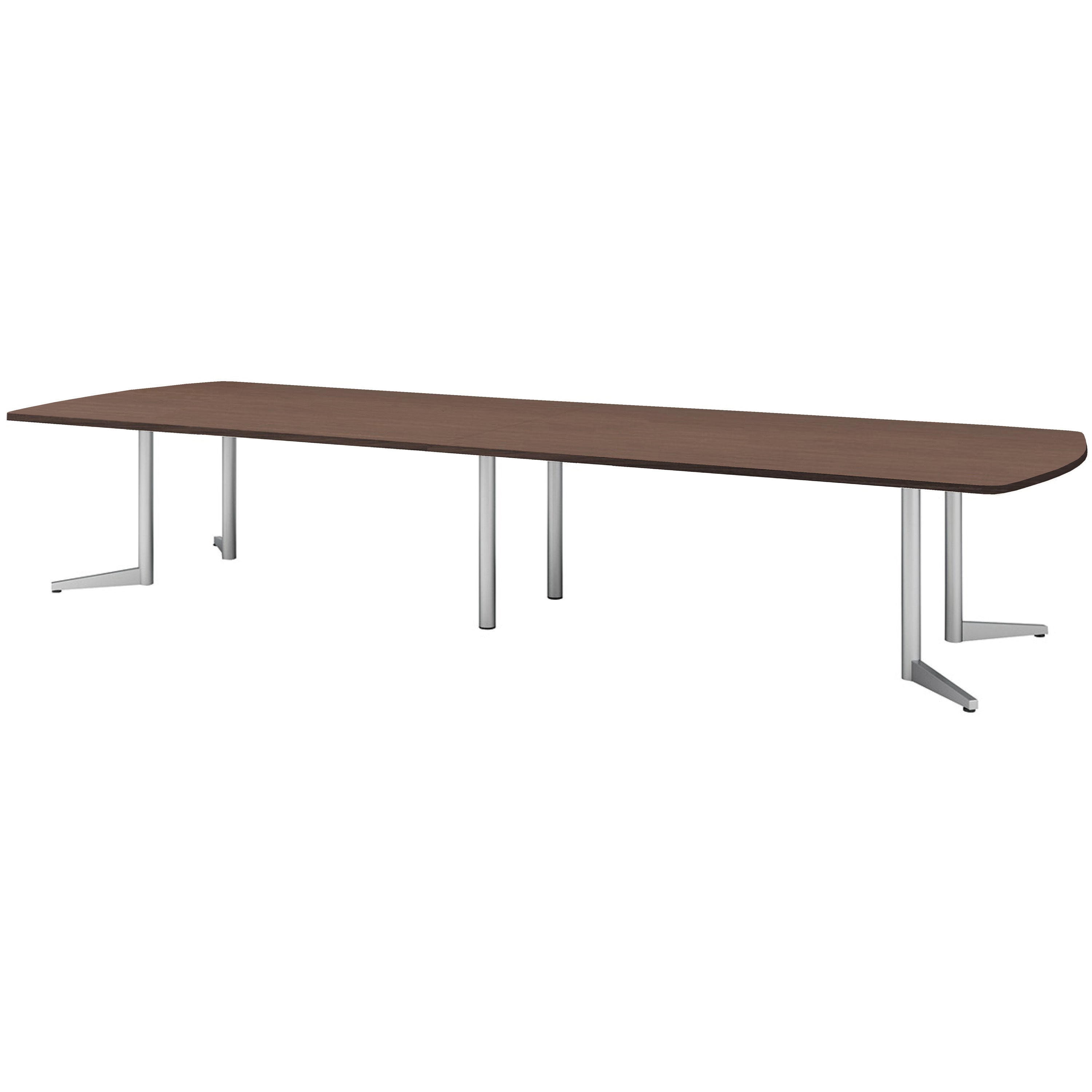 USV-S4814B-WN ミーティングテーブル ニシキ工業 スタンダードタイプ 組立式 ウォールナット色 シルバー  USV-S4814B-WN