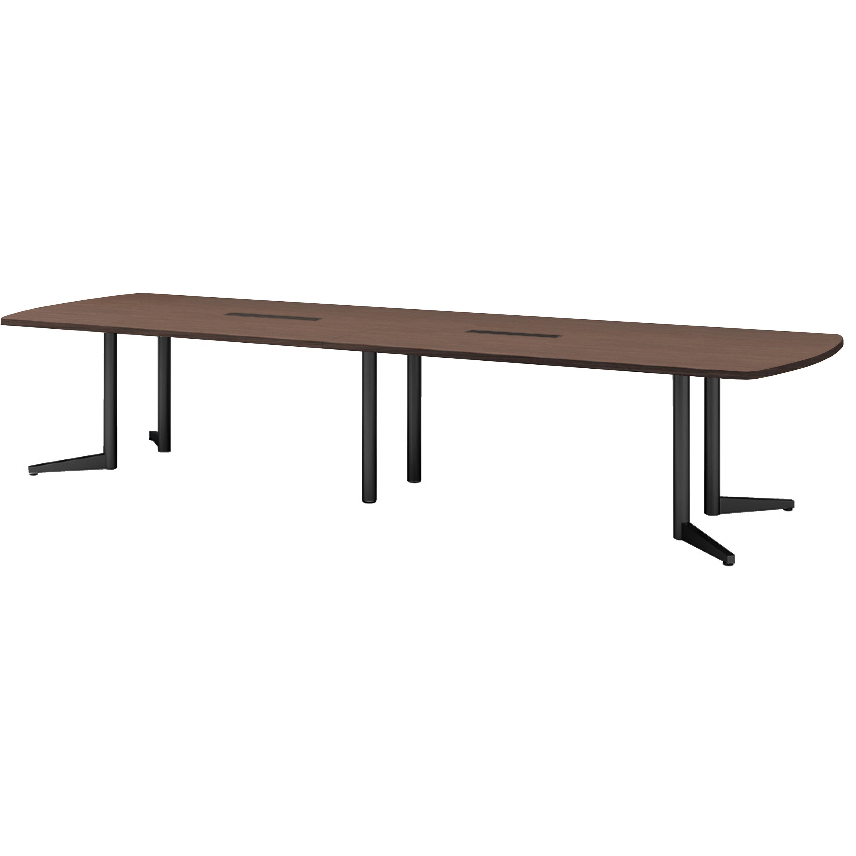 USV-B4012BW-WN ミーティングテーブル ニシキ工業 ワイヤリングBOXタイプ ブラック 高さ720mm幅4000mm奥行1200mm  USV-B4012BW-WN