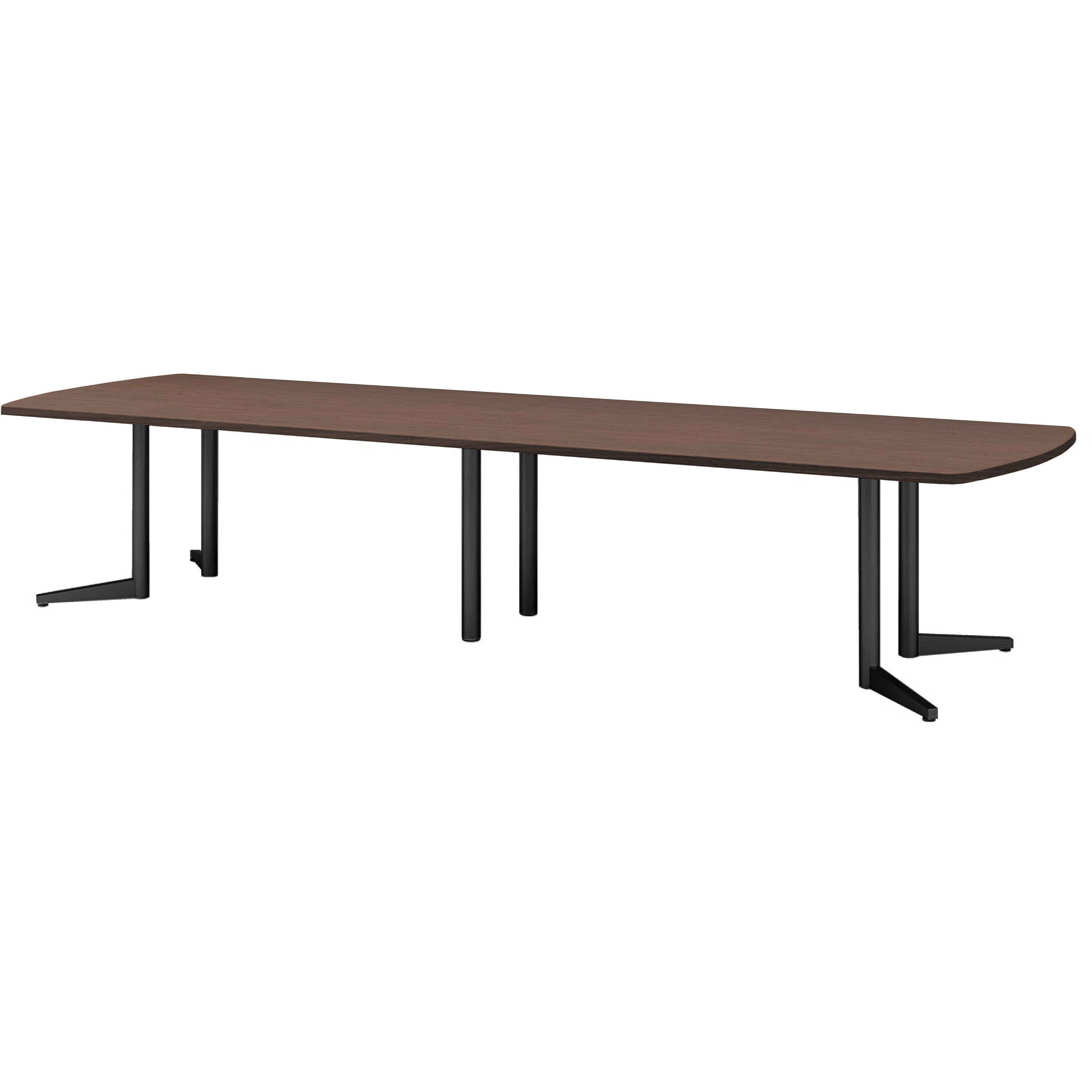 USV-B4012B-WN ミーティングテーブル ニシキ工業 スタンダードタイプ 組立式 ウォールナット色 ブラック  USV-B4012B-WN