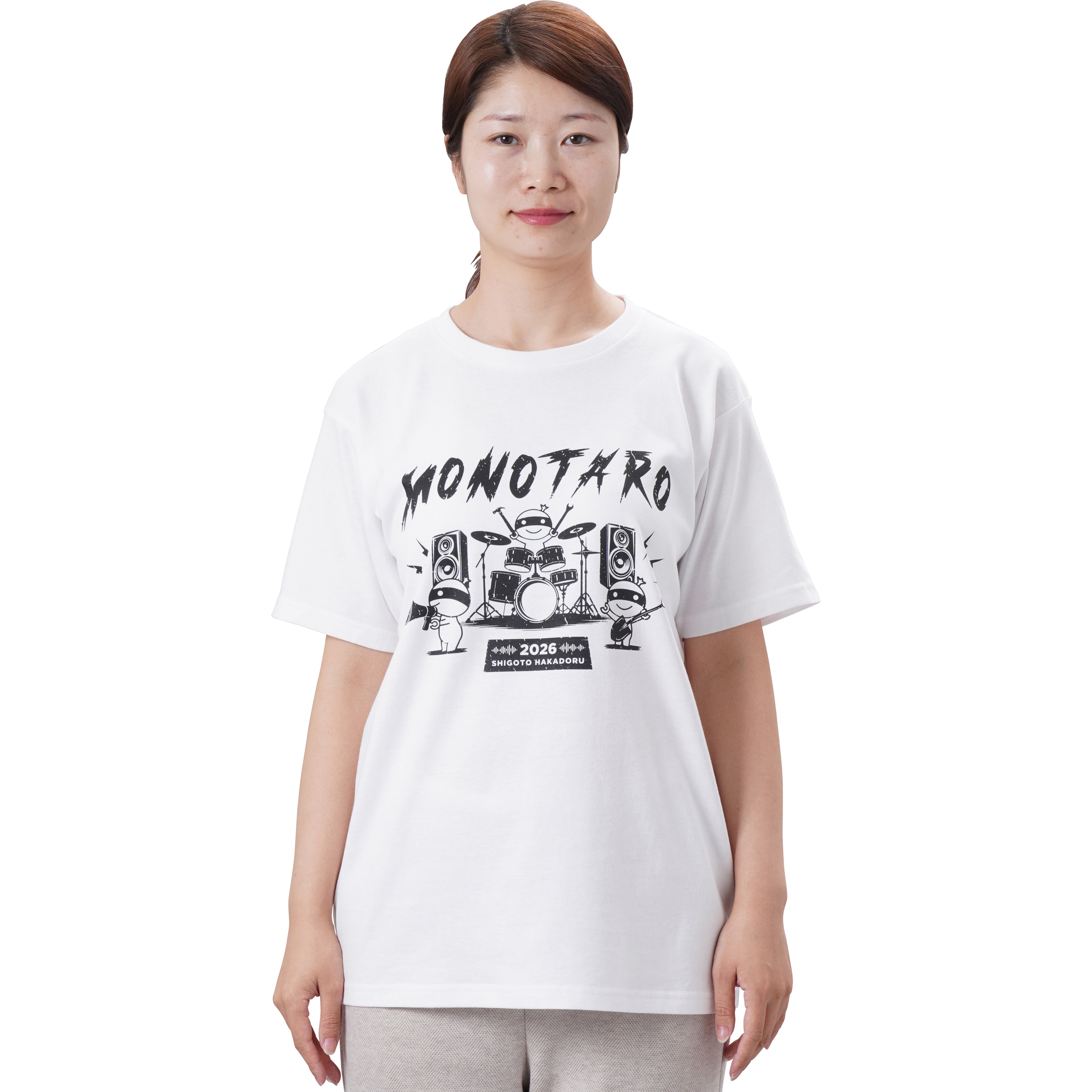 モノタロウTシャツ 2026 モノタロウ. 混率綿100% ホワイト色 サイズL
