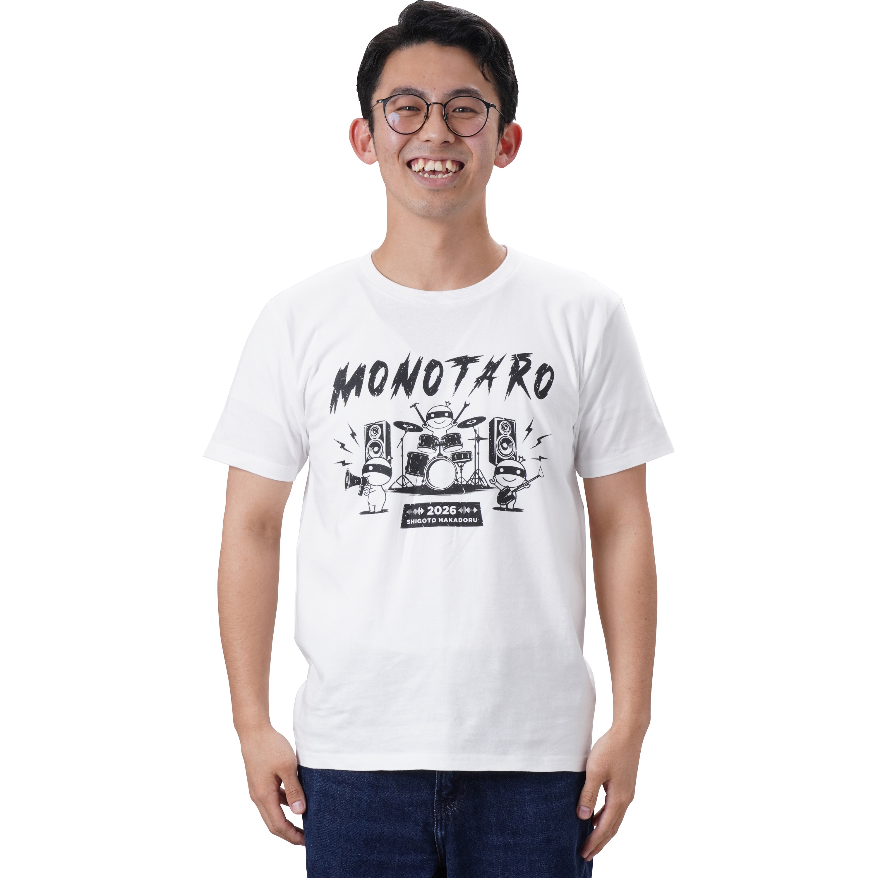 モノタロウTシャツ 2026 モノタロウ. 混率綿100% ホワイト色 サイズL