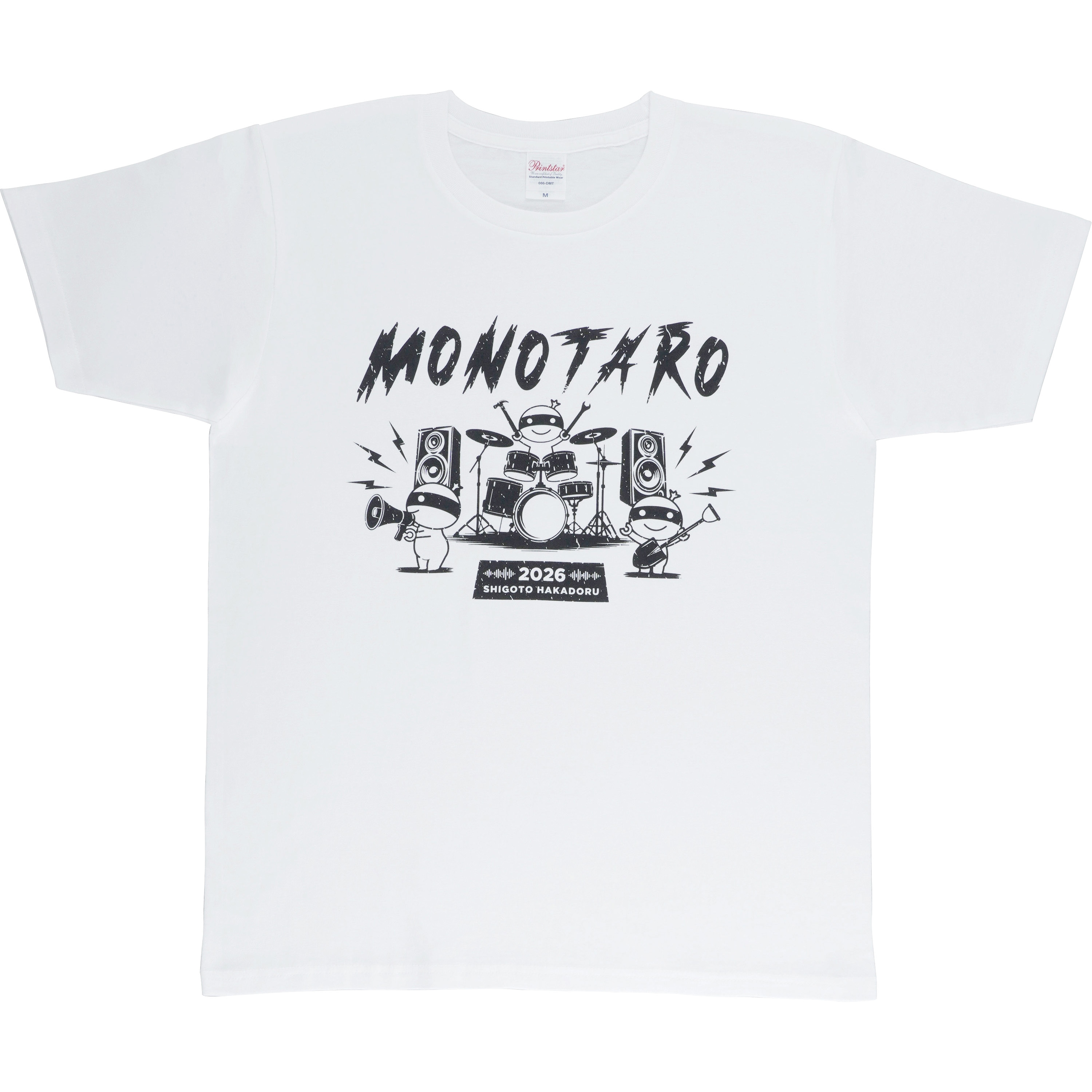 モノタロウTシャツ 2026 モノタロウ. 混率綿100% ホワイト色 サイズL
