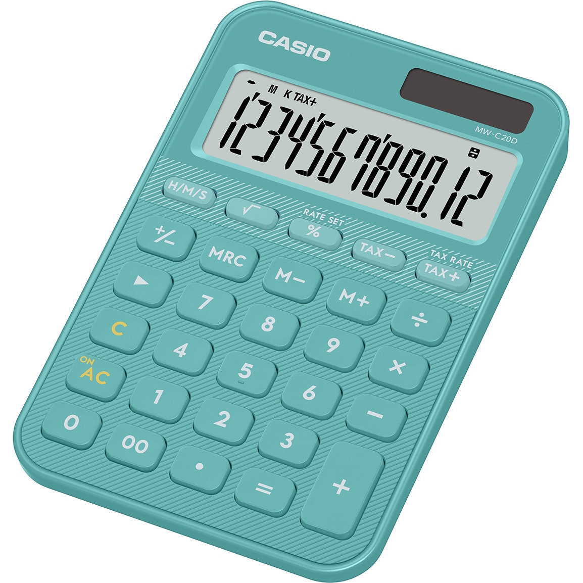 MW-C20D-TU-N カラフル電卓(ミニジャスト型) カシオ計算機 桁数12桁