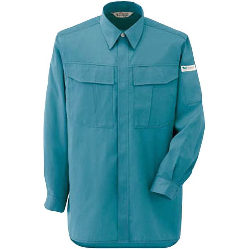 RCS2593UEL 春夏 エコ帯電防止 男女ペア長袖シャツ ミドリ安全 サイズL着丈80cm  RCS2593UEL