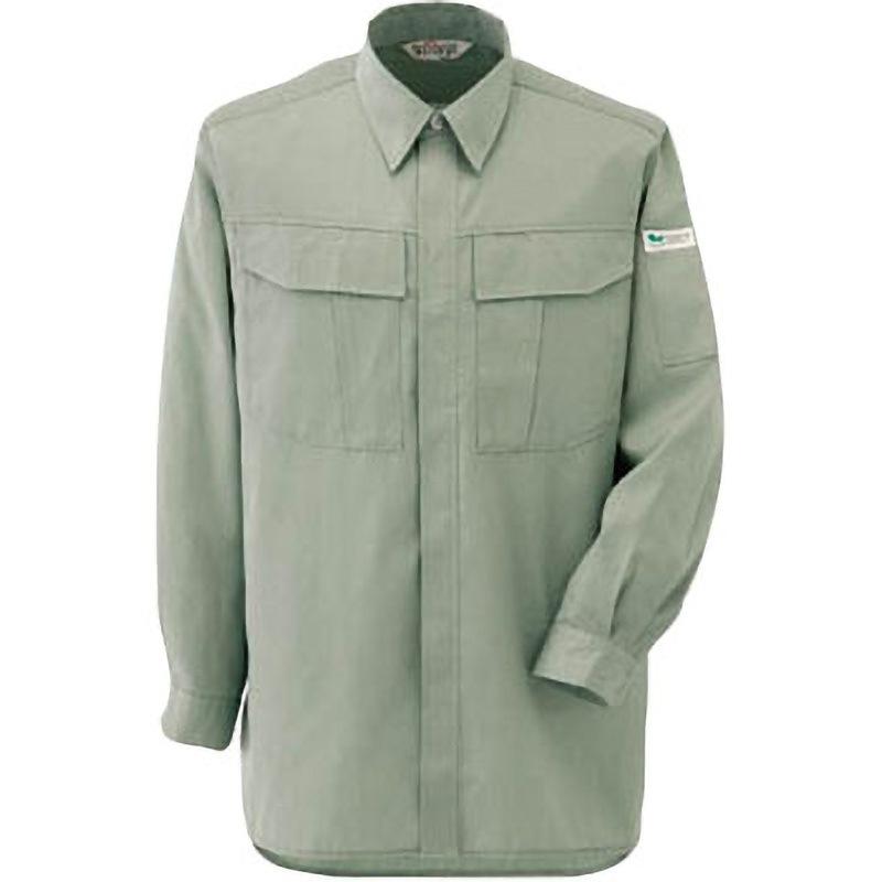 RCS2596UELL 春夏 エコ帯電防止 男女ペア長袖シャツ ミドリ安全 サイズLL着丈82cm  RCS2596UELL