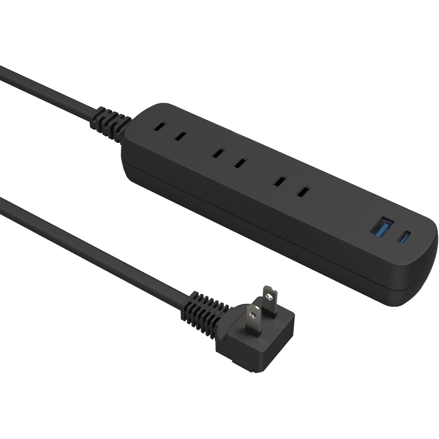 TPD20-BK コード付き電源タップ コンセント3個口 USB2ポート TOPLAND