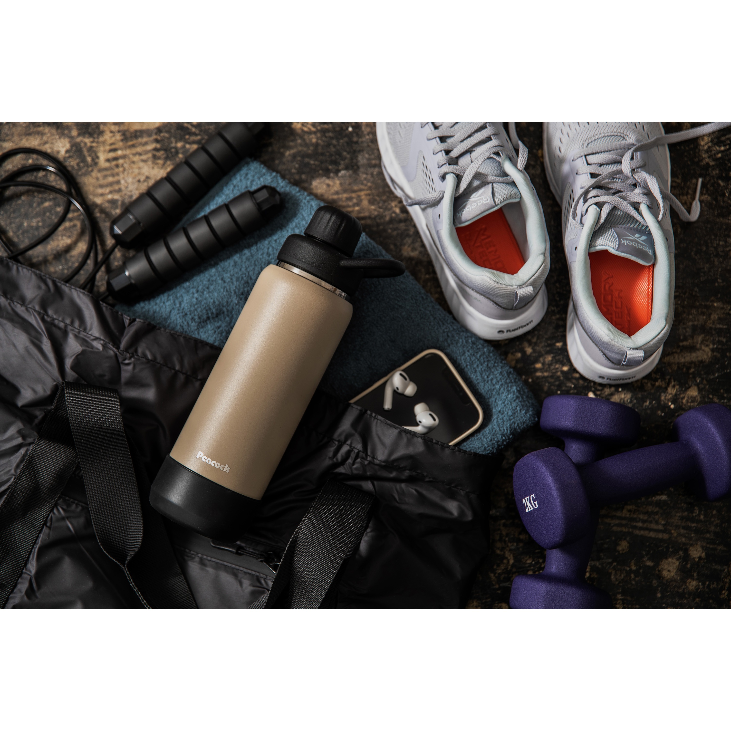 AJL-R100 CA スポーツマグ ピーコック魔法瓶工業 ベージュ(CA)色 容量