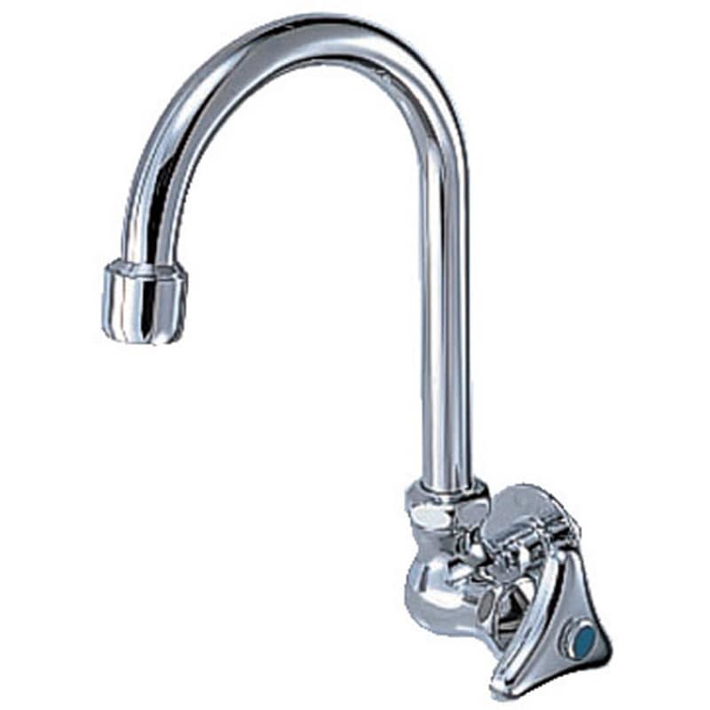 横ハンドル鶴首自在水栓(泡沫式) INAX(LIXIL) スワン水栓 【通販