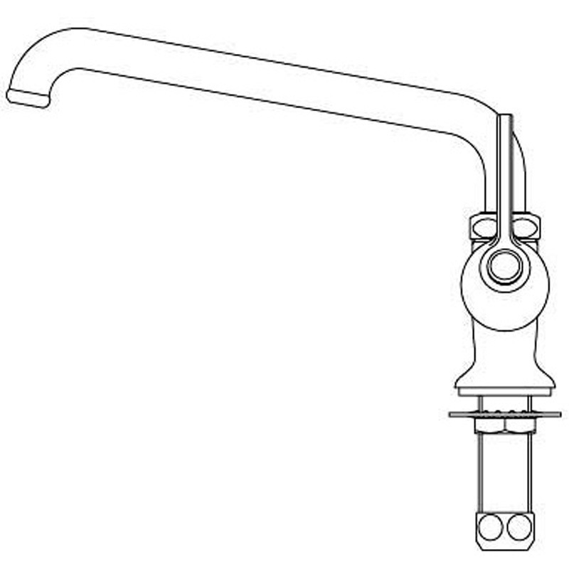 LF-14Z-13(65)-U レバー式台付自在水栓 INAX(LIXIL) 吐水口長さ自在190mm