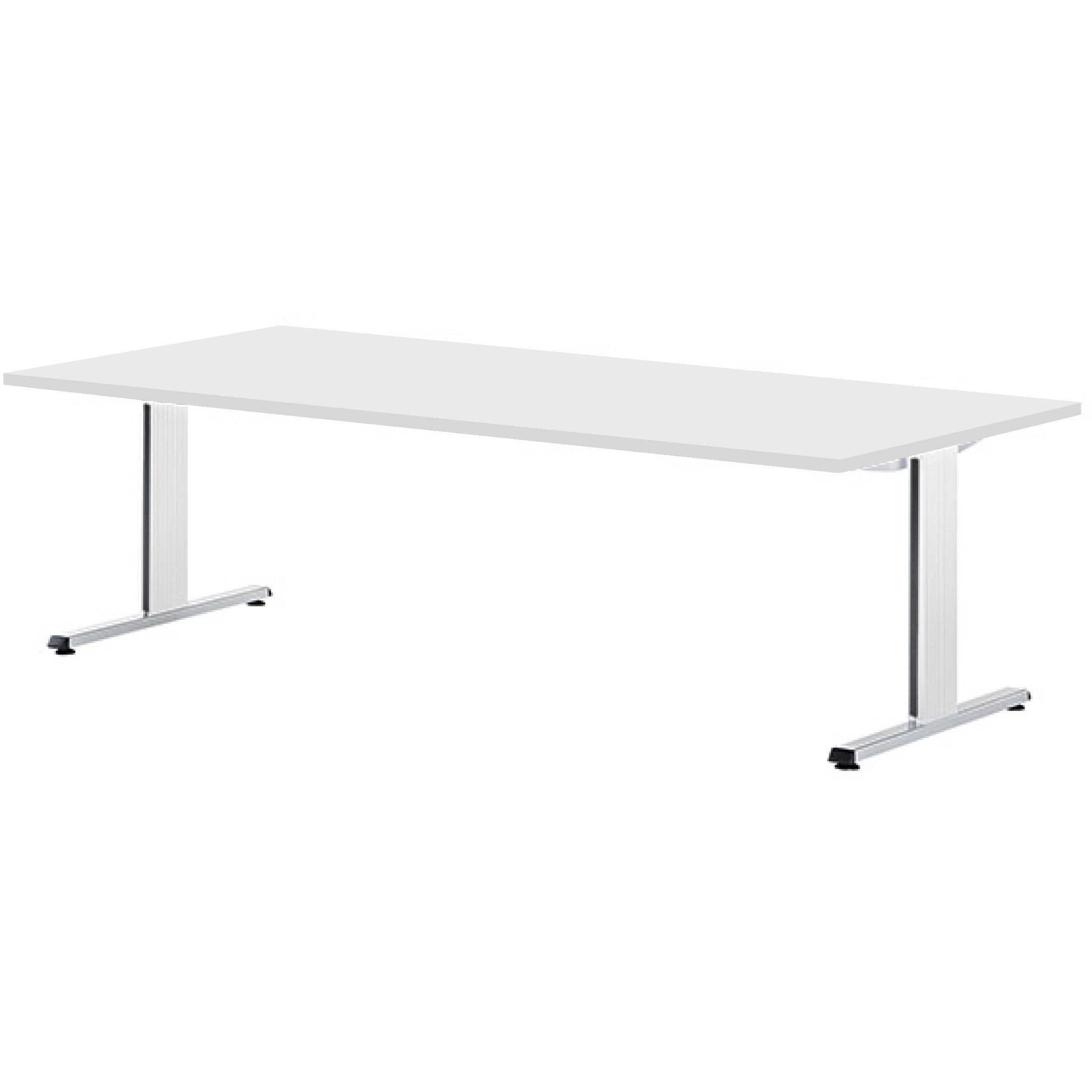 PRL-2412-OW ミーティングテーブル ニシキ工業 スタンダードタイプ 組立式 オフホワイト色 高さ720mm幅2400mm奥行1200mm  PRL-2412-OW