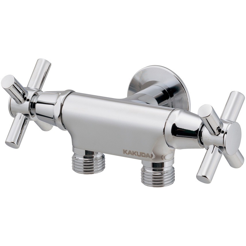 704-130-13 双口水栓 1個 カクダイ 【通販モノタロウ】