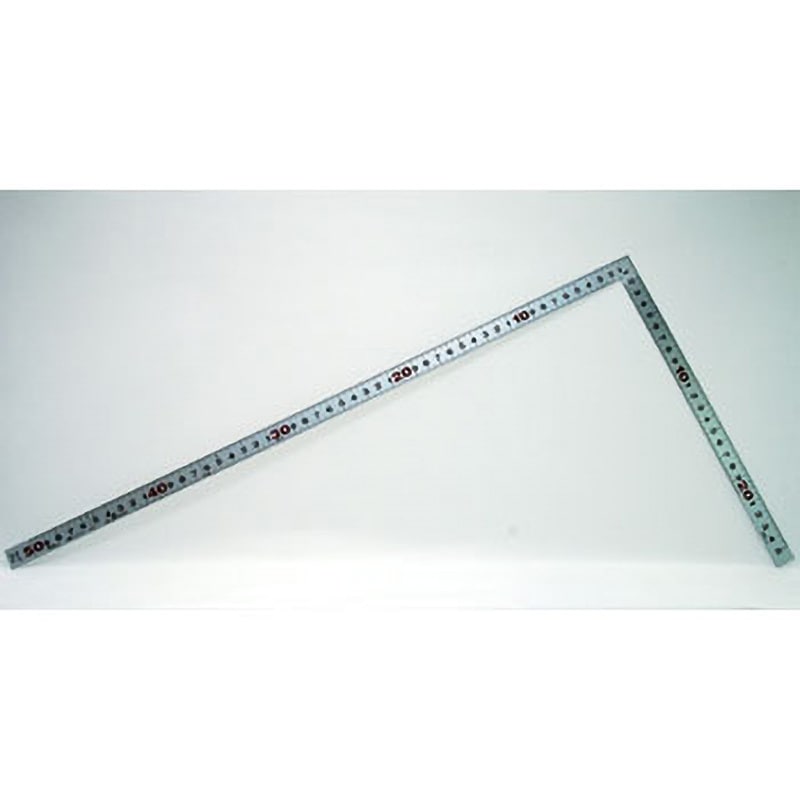 10033(校正証明:一般) 曲尺平ぴた シルバー シンワ測定 同厚 測定範囲50cm 目盛cm/尺併用