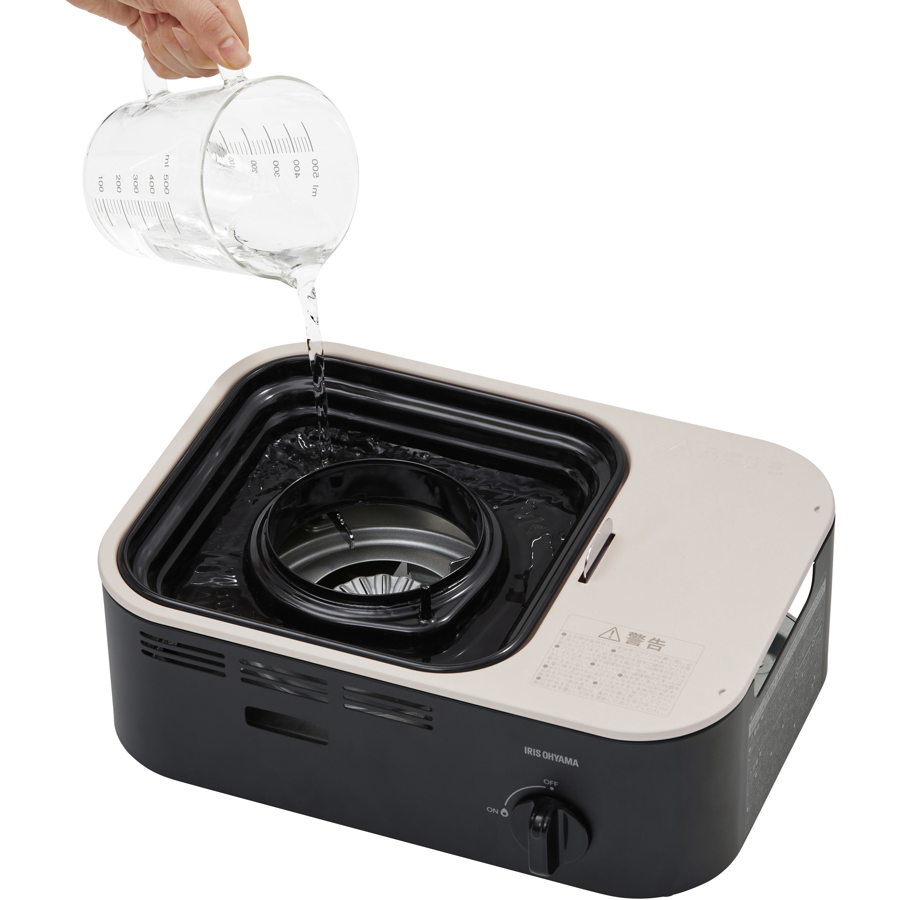 IGC-GY1-H 減煙焼肉カセットコンロ アイリスオーヤマ チャコール