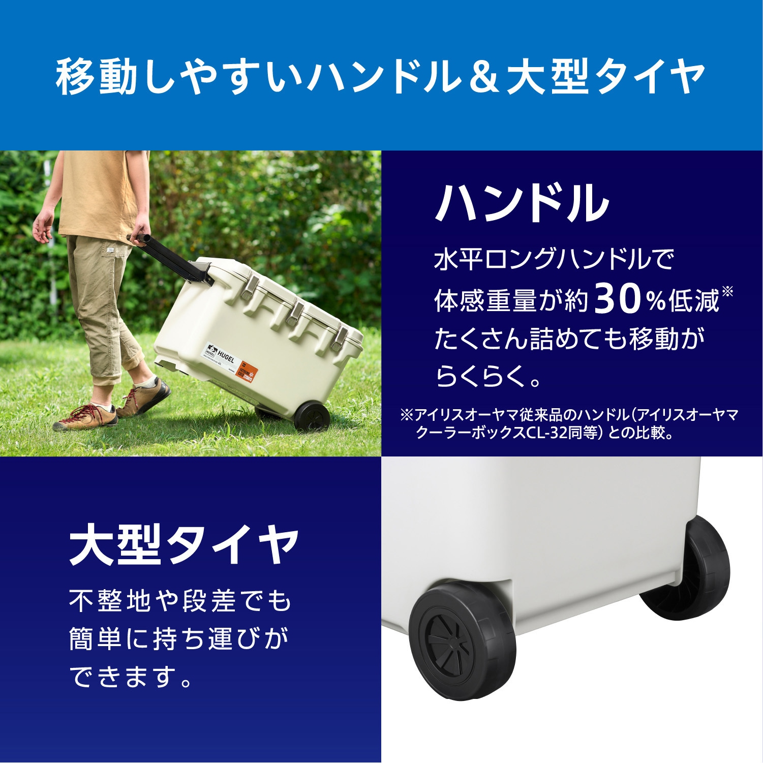 アイリスオーヤマクーラー200V美品 HUGEL 真空断熱クーラーボックス 60L ホワイトアッシュ VITC-60