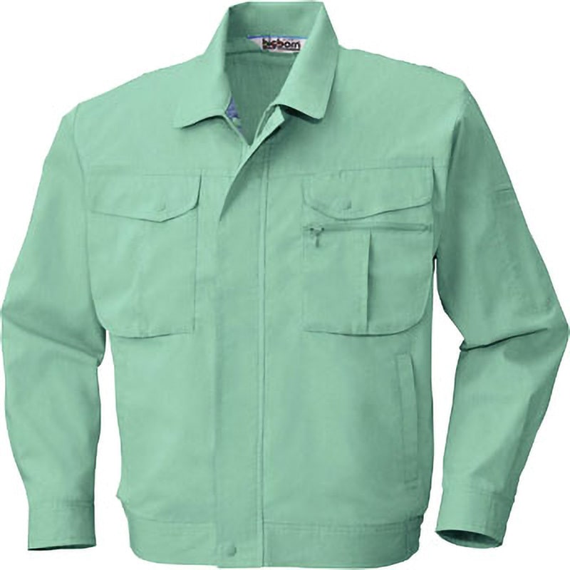 637 長袖ジャケット 637 bigborn(ビッグボーン) 混率(%):綿56・ポリエステル44 アースグリーン色 L着丈65cm