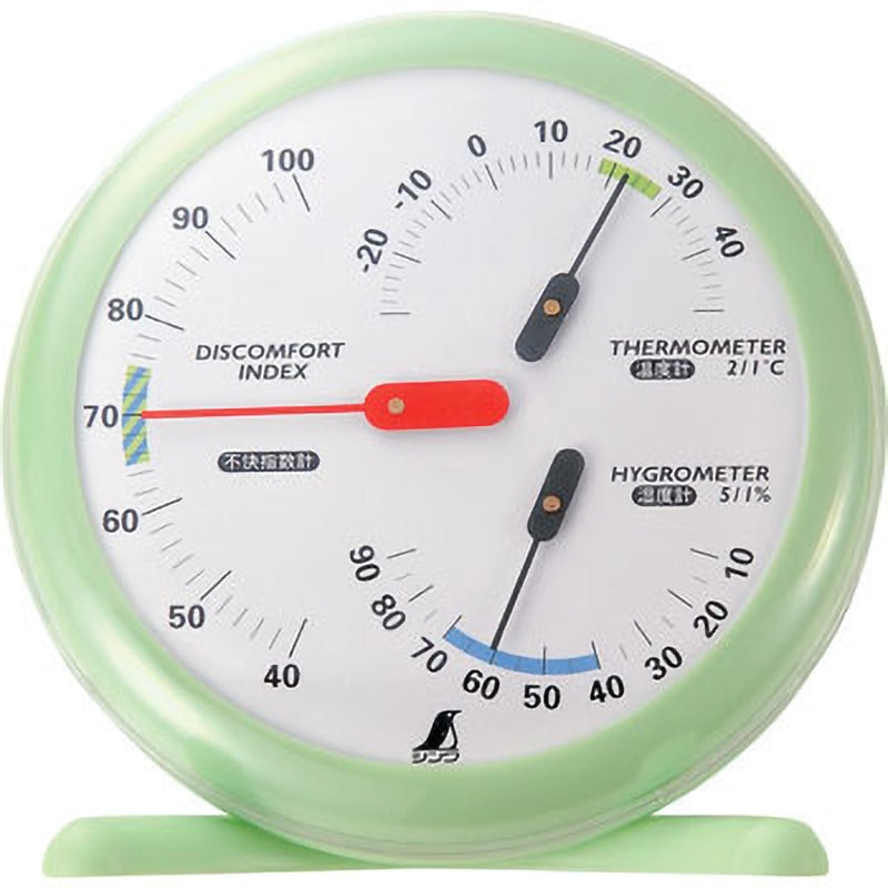 70480(校正証明:一般) 温湿度・不快指数計 丸型 シンワ測定 一般校正