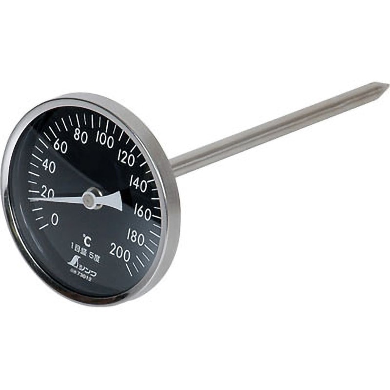 温度計 丸T字型 V-4 シンワ測定 アナログ温度計 【通販モノタロウ】