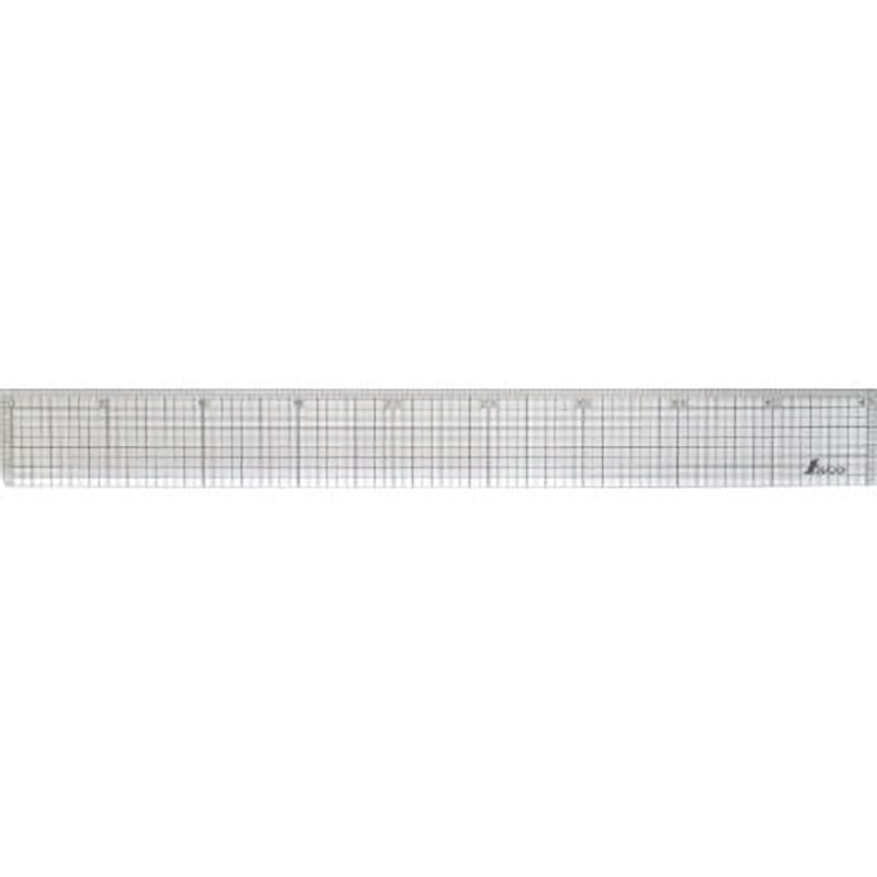 77097 方眼直定規 アクリル製 シンワ測定 測定範囲45cm - 【通販