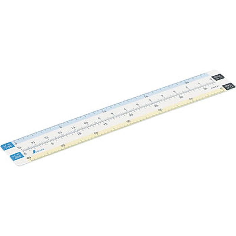 尺八 45.5㎝ 75745 折りたたみ縮尺スケール 8面 シンワ測定 (目盛)15cmサイズ