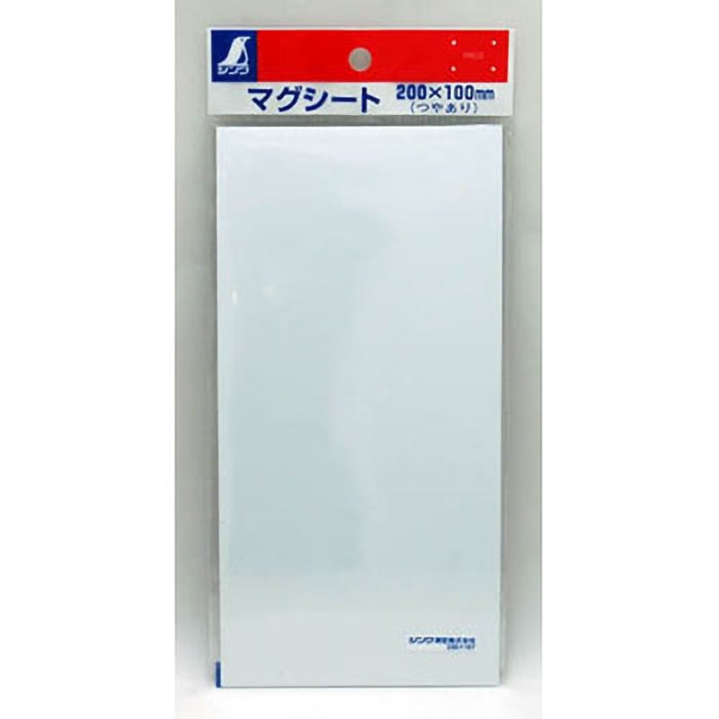 72043 マグシート つやあり A10×20cm 0．8mm厚 シンワ測定 ホワイト色