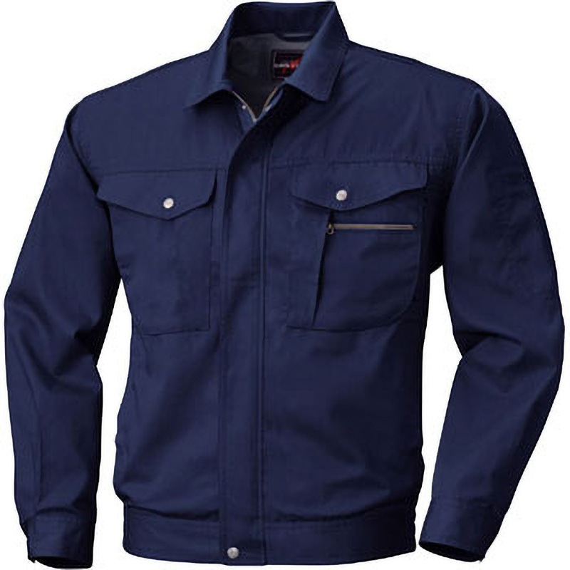 617 長袖ジャケット 617 bigborn(ビッグボーン) 混率(%):ポリエステル65・綿35 ネイビー色 4L着丈69cm