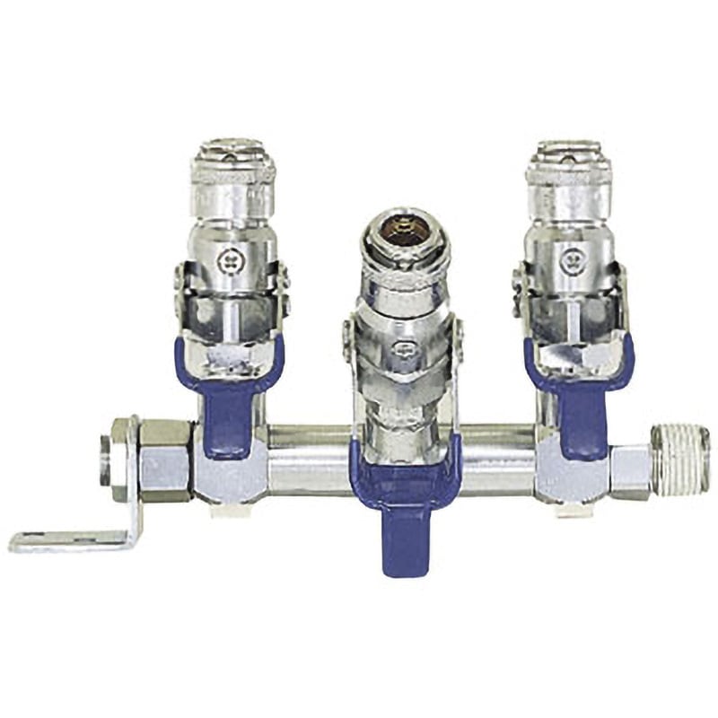 RE-PV-30 BRASS NBR パージラインカプラ 日東工器 分岐数3