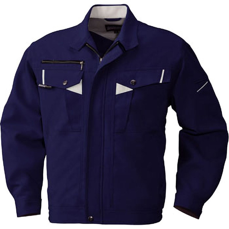 766 長袖ジャケット 766 bigborn(ビッグボーン) 混率ポリエステル100% ネイビー×シルバーグレー色 5L着丈73cm