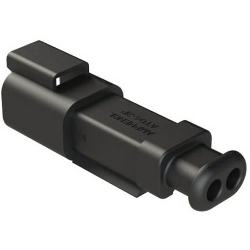 AT04-2P-SR02BLK ケーブルコネクタ 2極 オス レセプタクル 1袋 500個入 1袋(500個) AMPHENOL 【通販モノタロウ】