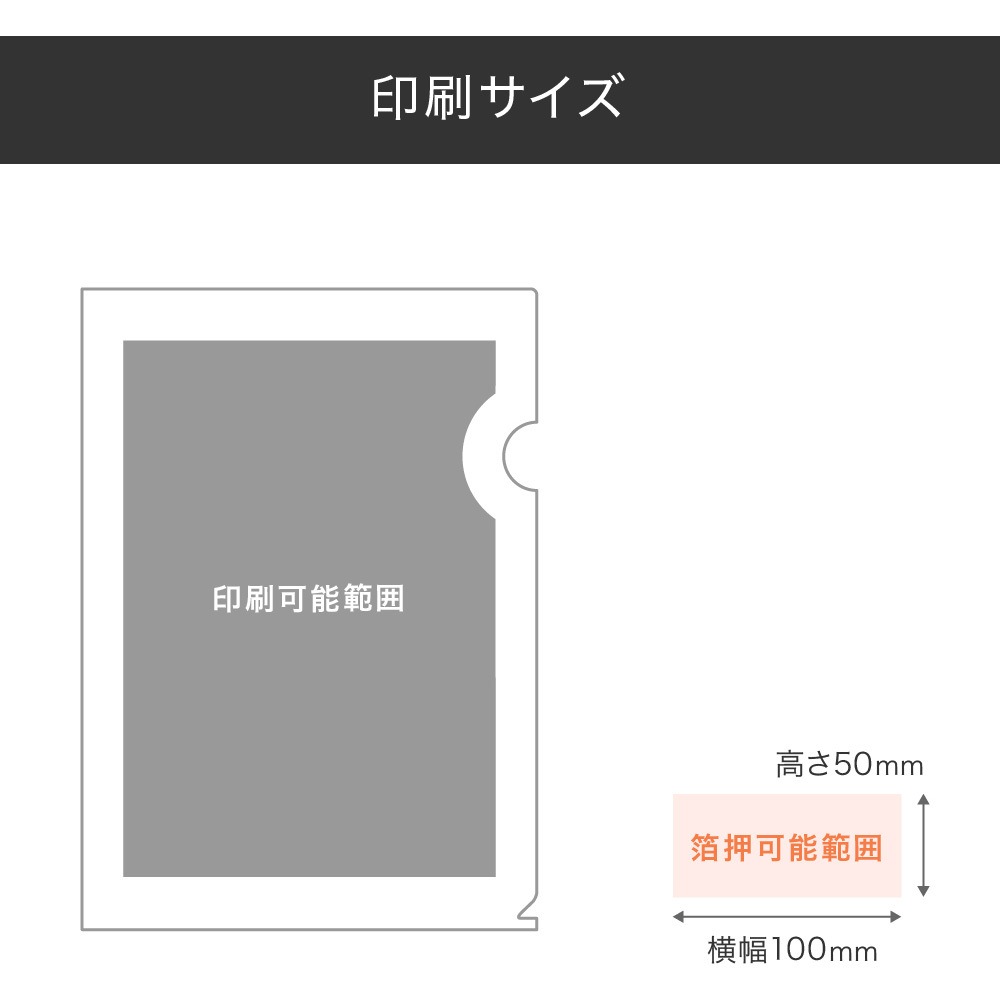名入れ】名刺ポケット付きA4箔押し名入れクリアファイル 1セット