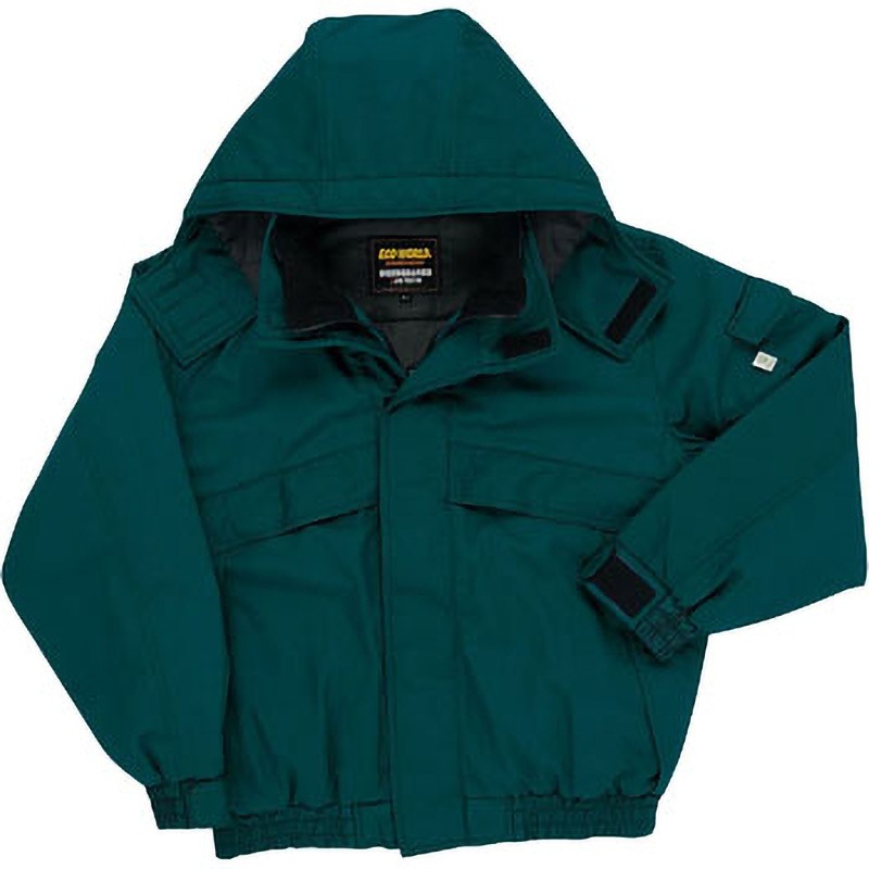 4930269163436 ECO WORLD 8666 ジヤケツト 色：グリーン サイズ：4L 8666 ジャケット 8666 bigborn(ビッグボーン) エコサマーツイル