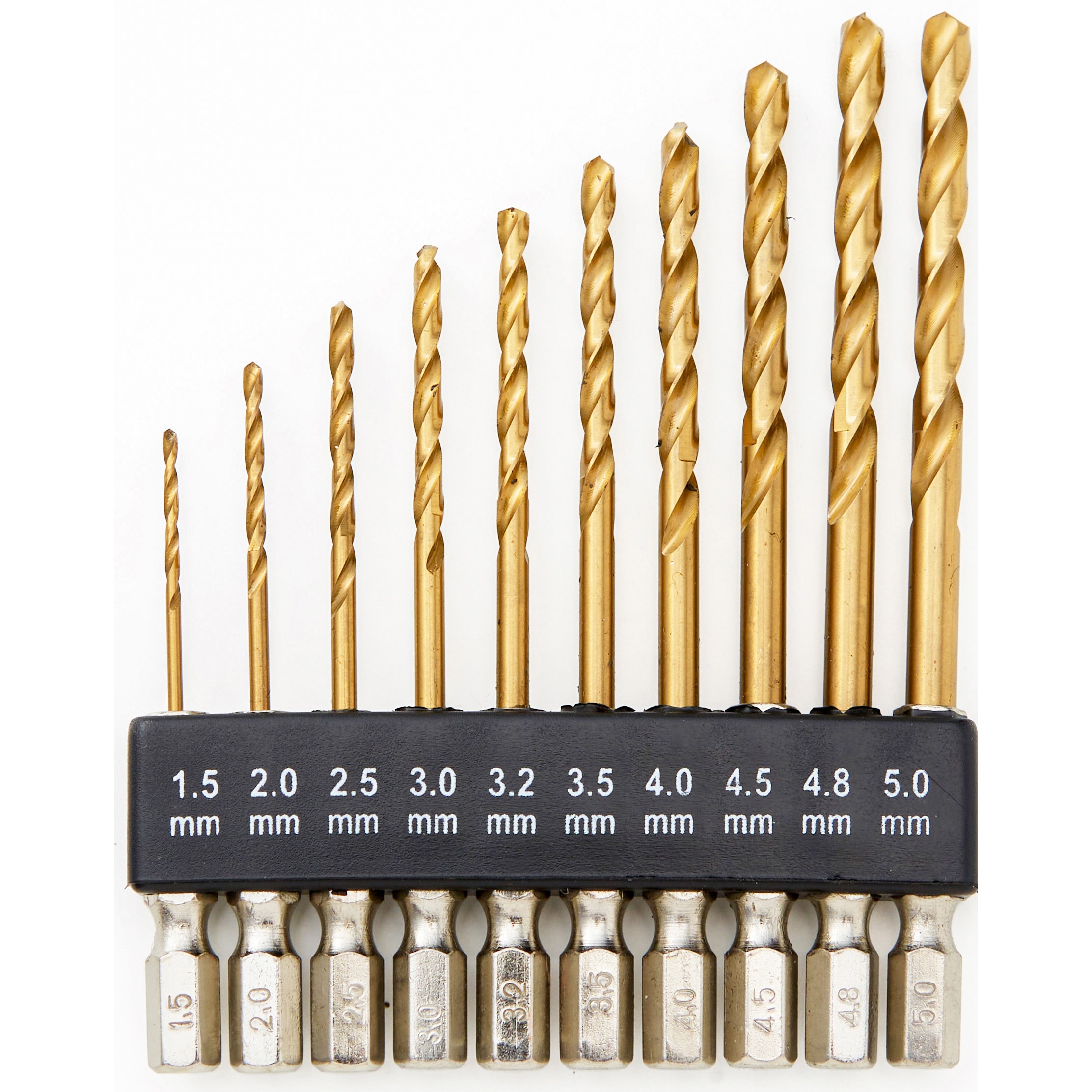 6TINDRSET10 六角軸ドリルセット TiNコート モノタロウ ハイス製
