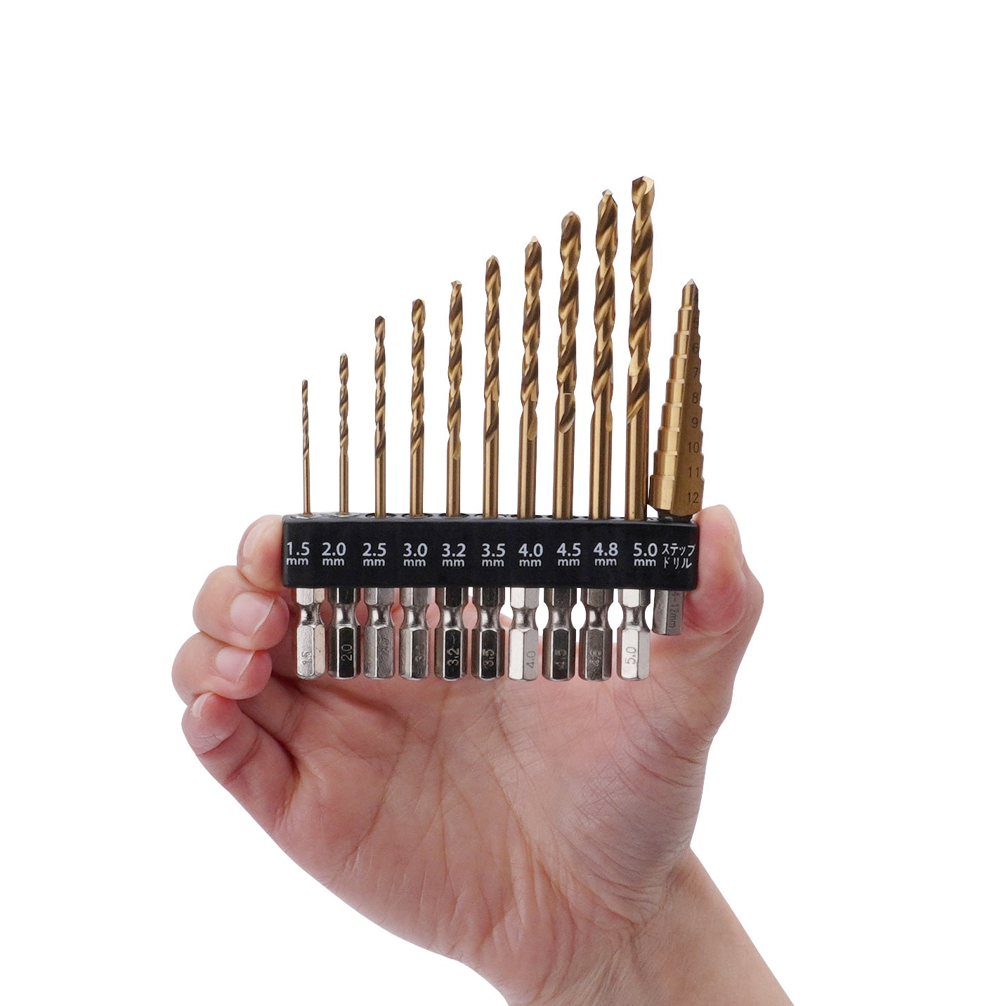 6TINDR&SDRSET11 六角軸ドリル&ステップドリルセット TiNコート