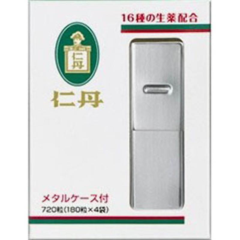 仁丹 メタルケース 1箱(180粒×4袋) 森下仁丹 【通販モノタロウ】