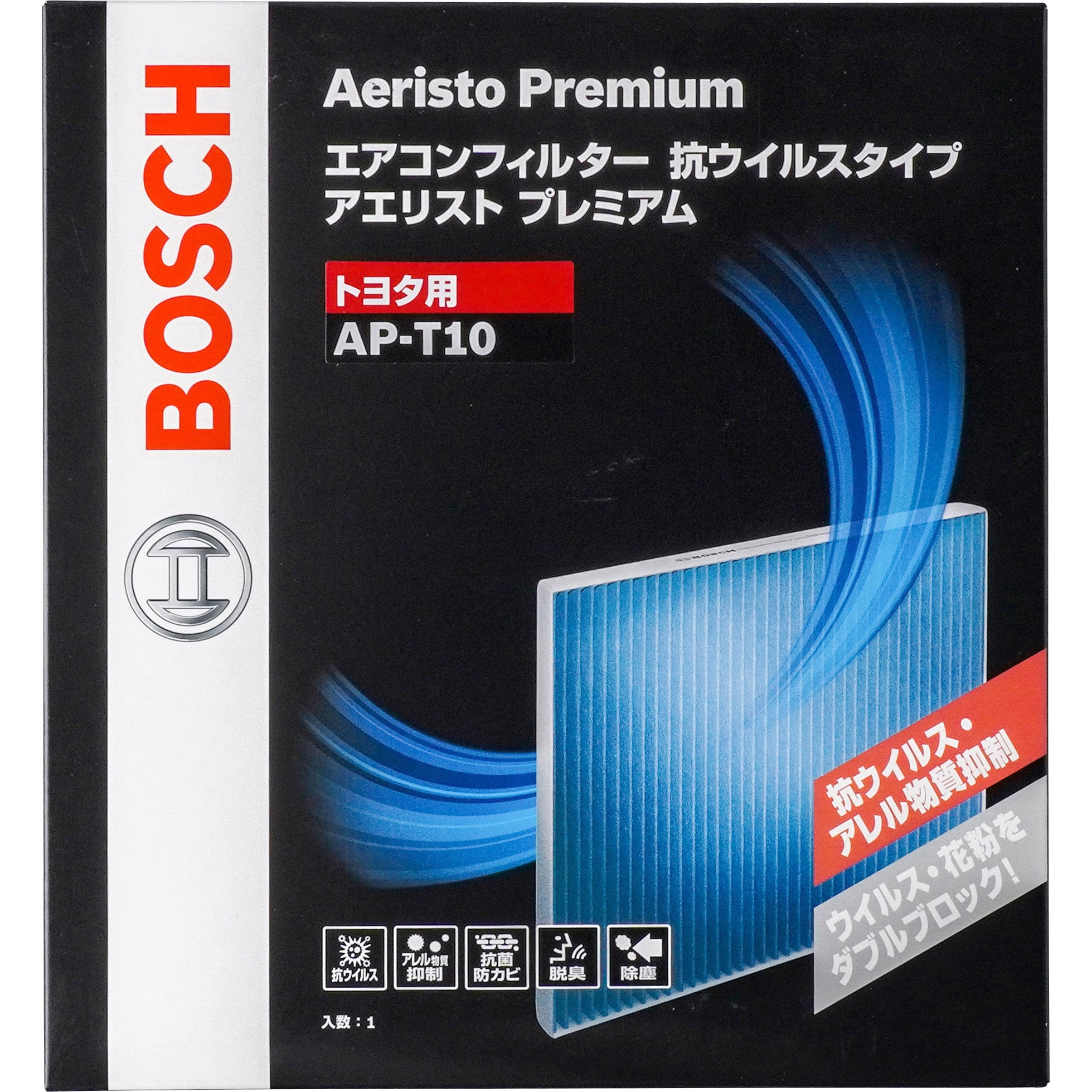 AP-T10 エアコンフィルター アエリストPremium(国産車用) 1個 BOSCH(ボッシュ) 【通販モノタロウ】