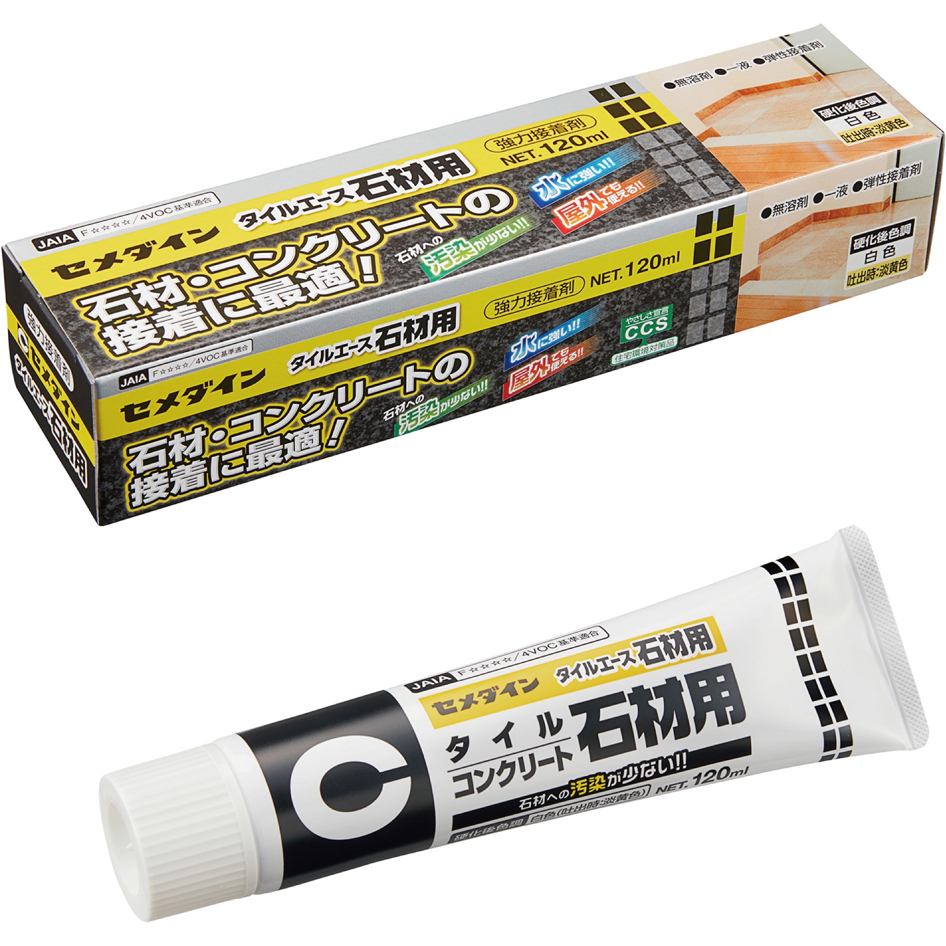 RE-512 壁石材張り用接着剤 タイルエース石材用 1箱(120mL) セメダイン