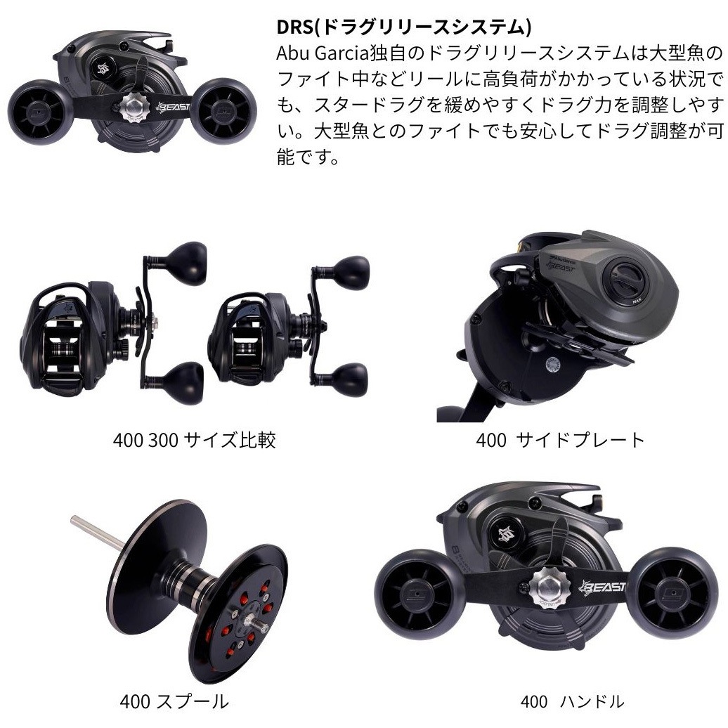 右(142305) ビースト400 LP AbuGarcia(アブガルシア) 自重482g 【通販