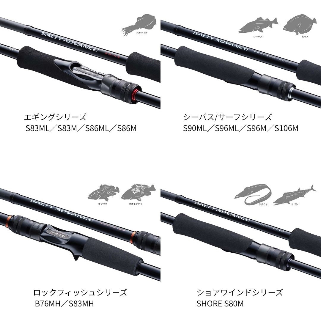 オーダー4点 S106M(273628) 25 ソルティーアドバンス シーバス/サーフ SHIMANO