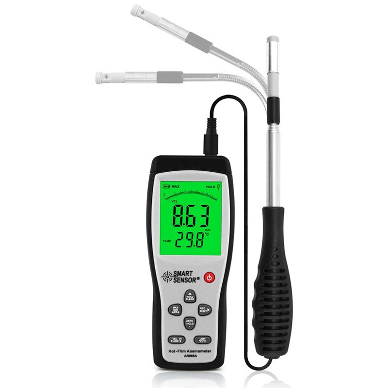 AR866A フレキシブルネック熱線式風速計 SMART SENSOR(US) 寸法159×66×32mm