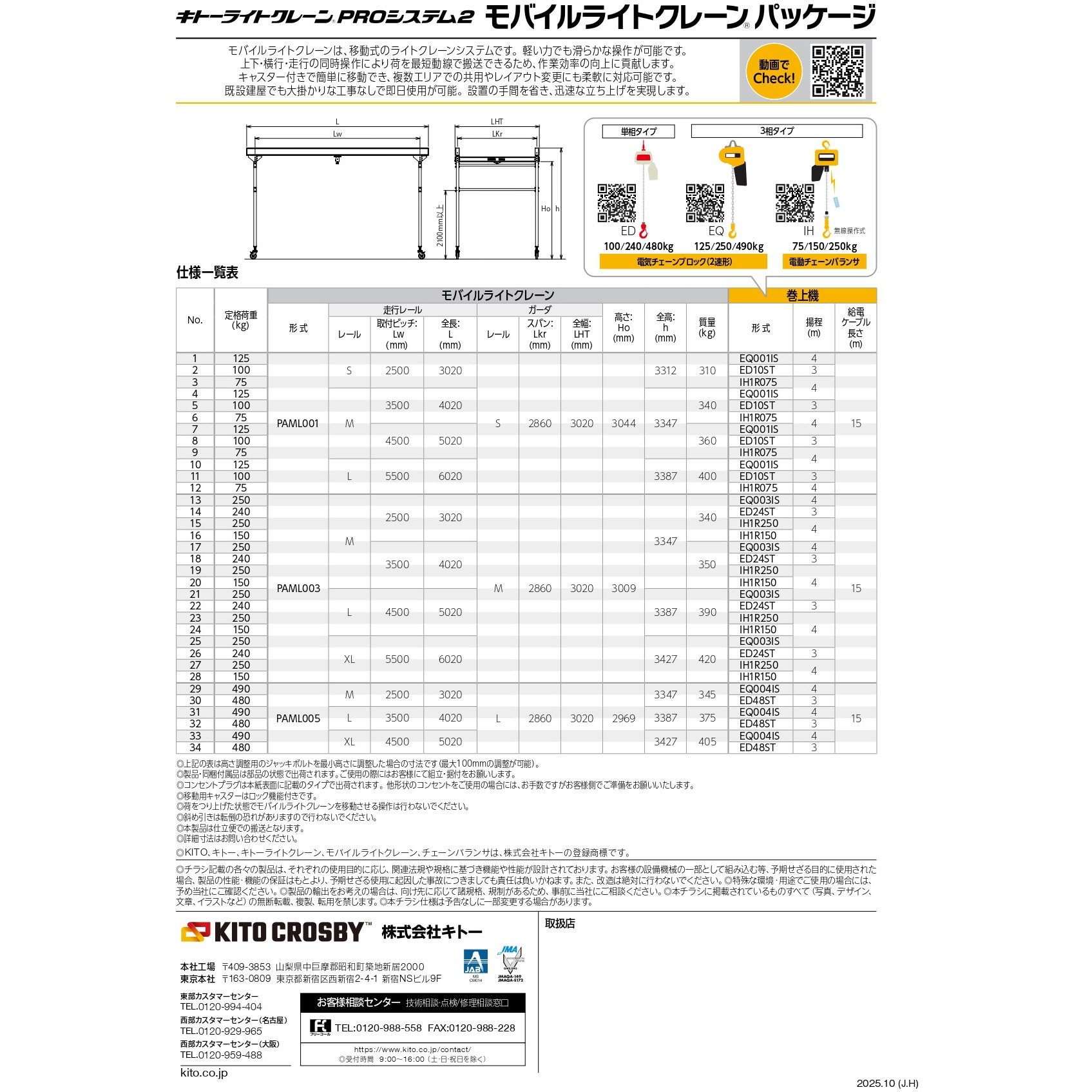 No.26(PAML003+ED24ST) Proシステム2 モバイルライトクレーン